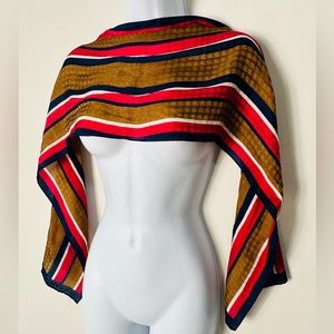 Vintage Silk Striped Rectangle Scarf By ACCOMPLI